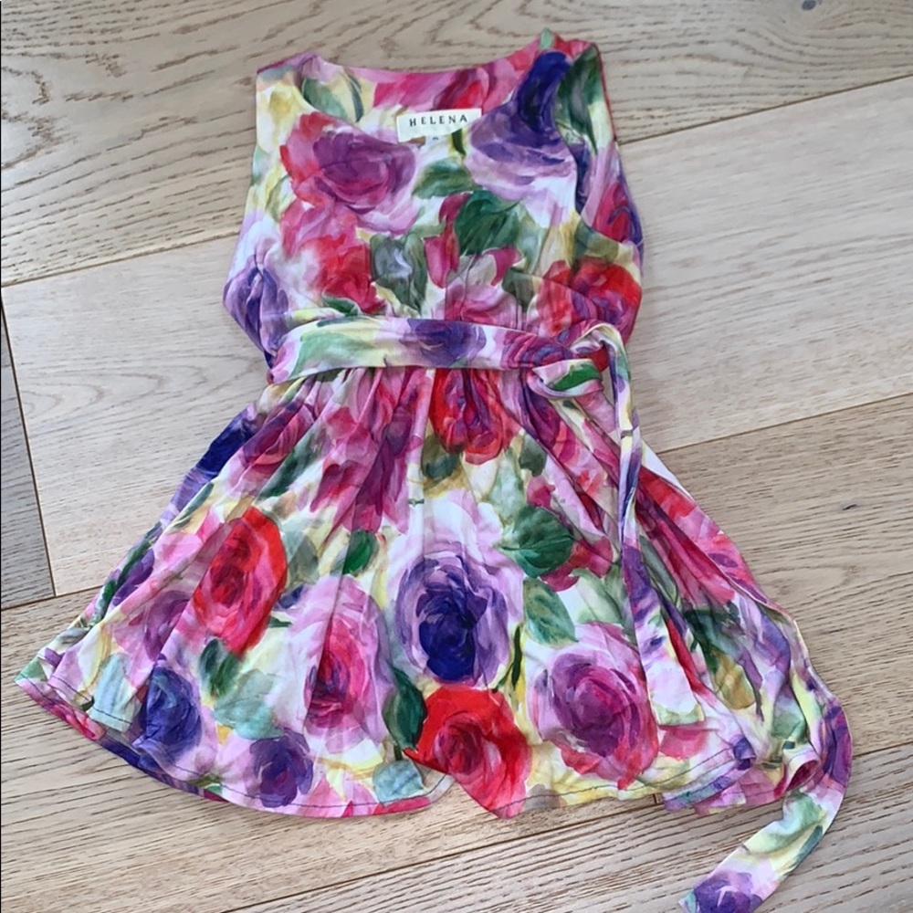 Helena Rose Print Circle Dress 2T